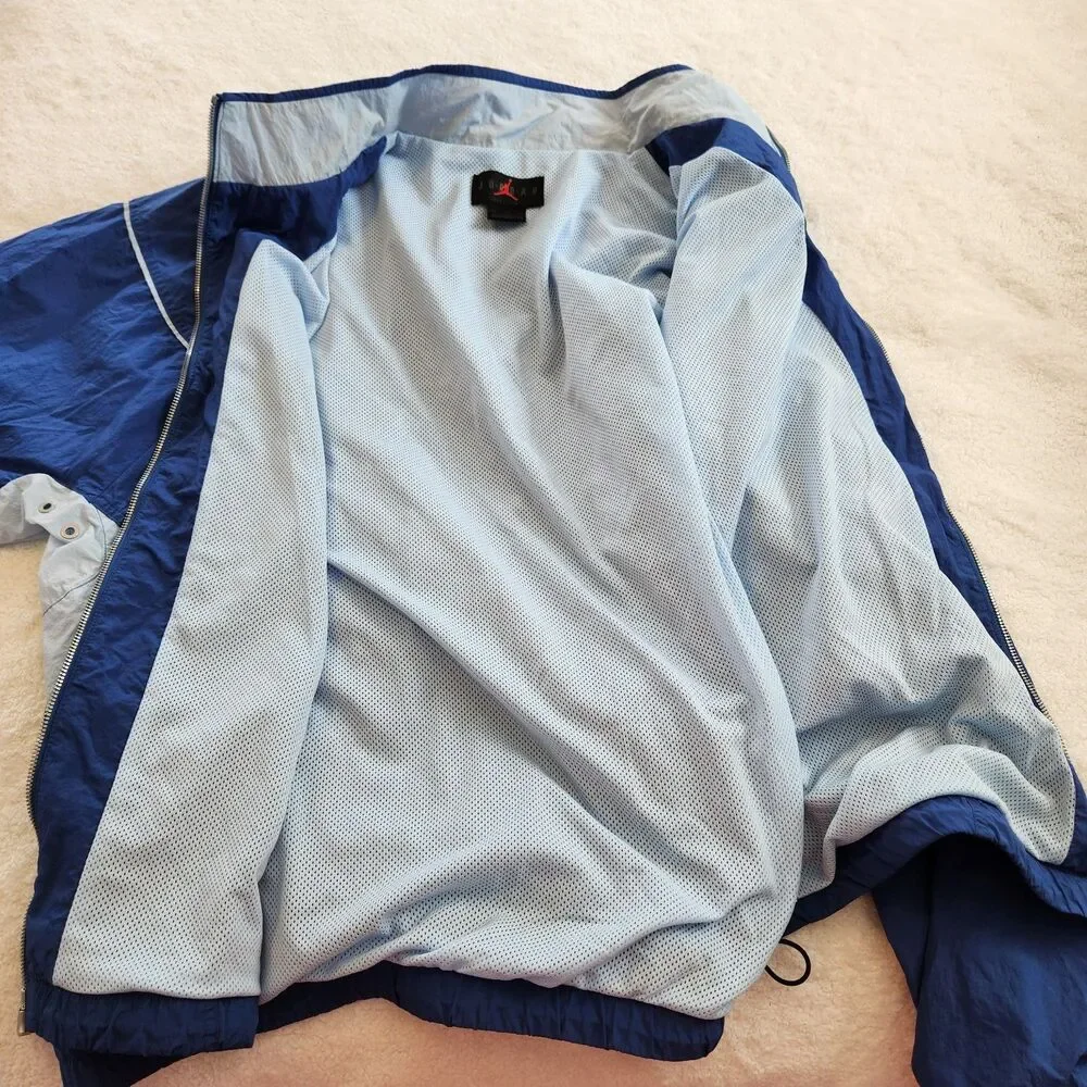 Air Jordan Flight Blue Mens 2XL Nylon Track Jacket Warm Up Full Zip DV7624-485